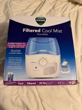 Vicks Filtered Cool Mist Humidifier - Blue/White